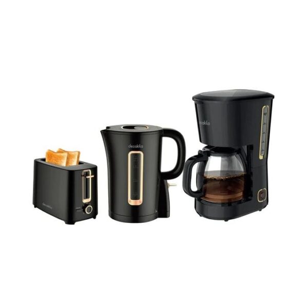 Decakila 3-Piece Kitchen Appliance Set, Kettle, Toaster & Coffee Maker - KECF005B